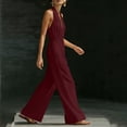 thumbnail image 6 of Sentmoon Womens Overalls Loose Fit Sleeveless V Neck Womens Jumper Solid Color Regular Fit Casual Rompers Summer for Party and Festival S-3XL, 6 of 8