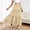 Khaki, variant on FengLS Women's Summer Midi Skirt Tiered Flowy High Waist Maxi Skirt Casual Solid Color A-Line Ankle Length Skirt