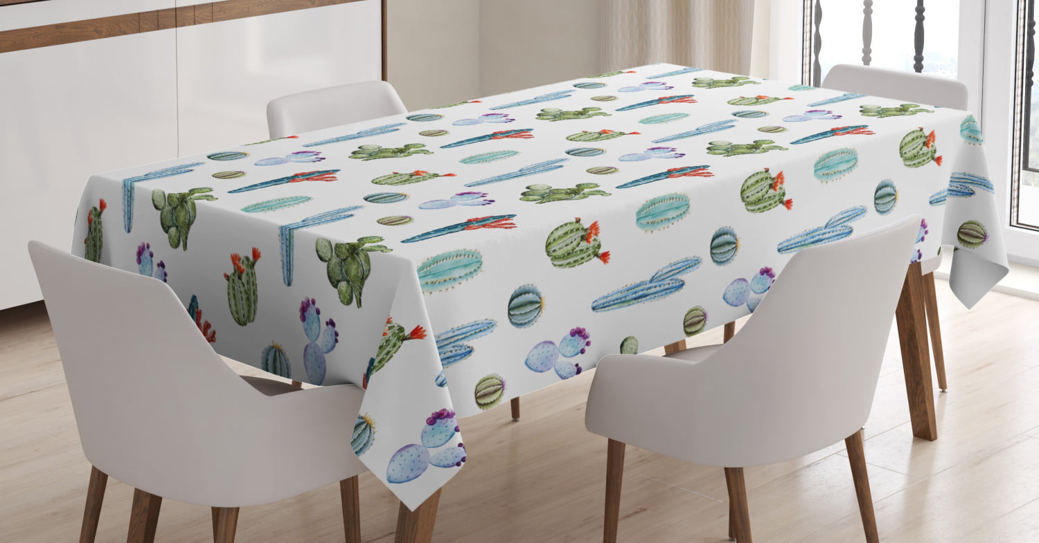 60 X 90 Ambesonne Cartoon Tablecloth Rectangular Table Cover for Dining Room Kitchen Decor Boys and Girls in Various Situations Bathing Sleeping Crawling Drinking Milk Multicolor 