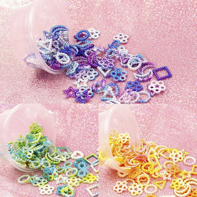 Faux Pearls Beads DIY 3 Boxes Cute Table Scatter Pearls Imitation Pearls Beads