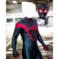 thumbnail image 1 of Disfraz de Cosplay de Miles Morales Spiderman para niños y adultos, traje Zentai de superhéroe para Halloween, PS5 Fivean unisex, 1 of 2