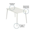 thumbnail image 4 of Novogratz Poolside Gossip, April 50" x 29" Rectangular Indoor/Outdoor Dining Table, White, 4 of 10