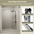 thumbnail image 6 of Wiilayok 56-60 in. W x 72 in. H Double Sliding Shower Door, Semi-frameless Bypass Bathroom Sliding Door with 1/4" (6mm) Tempered Glass for Walk-in Shower, Chrome, 6 of 8