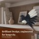 thumbnail image 3 of Pájaro de simulación de urraca, artesanías de pájaros artificiales, figuras de pájaros realistas para arte de jardín Alas extendidas de 18 cm., 3 of 9