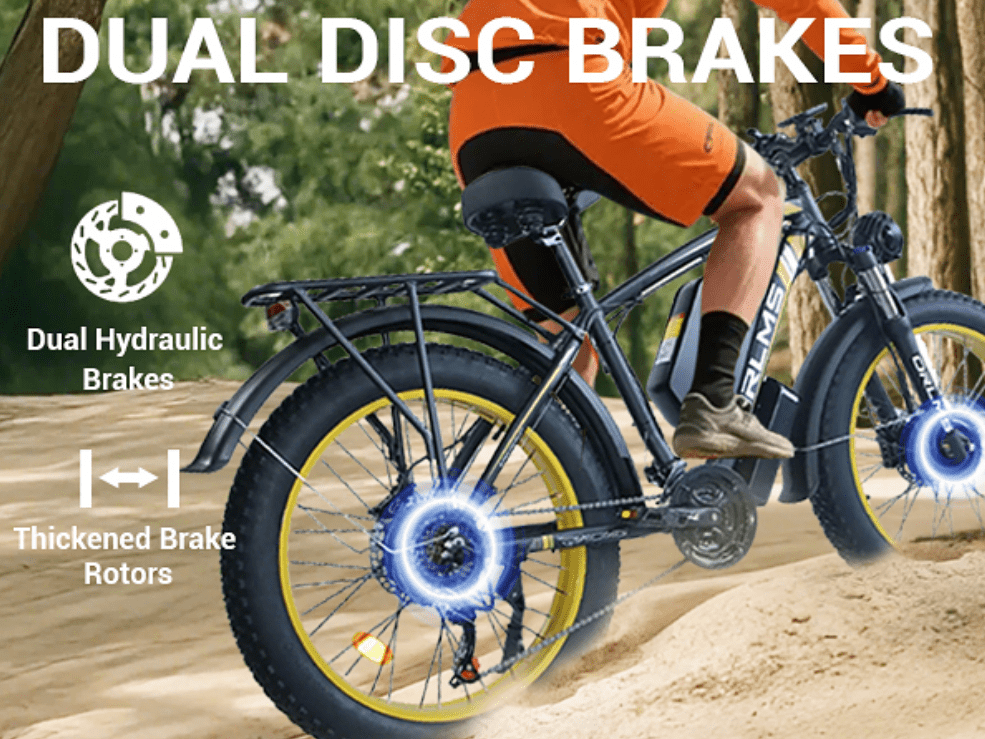 Electric Fat Tire Bike for Adults,5000W Dual Motor Electric Bicycle,Max 45MPH 26"x4.0 Off-Road Mountain Ebike,60V 25AH,UL2849