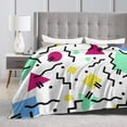thumbnail image 3 of Simple Geometric Line Art Throw Blanket, Super Soft Anti-Pilling Flannel Bed Blankets, 80"x60", 3 of 8