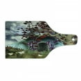 thumbnail image 1 of Forest Cutting Board, Dark Gothic Themed Scene with Magic Tree and Secret Cave Moon Illustration, Decorative Tempered Glass Cutting and Serving Board, Wine Bottle Shape, Multicolor, by Ambesonne, 1 of 1
