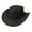 Chocolate Brown, variant on Dream Apparel Genuine Leather Cowboy Western Hat for Men Woman Steampunk Hat Wide Brim Top Hat for Halloween Beach Cowgirl