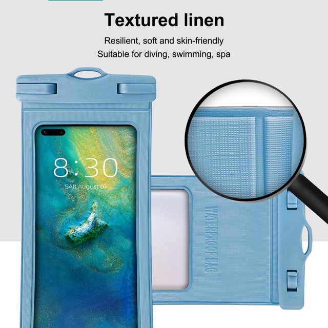 Ruiboury Pochette Étanche pour Téléphone Sac Sec de Plongée Protecteur Portable Réutilisable pour Ski Étui Universel pour Cellulaire Vert 1ensemble
