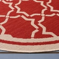 thumbnail image 5 of SAFAVIEH Courtyard Allison Oriental Indoor/Outdoor Area Rug, Red/Bone, 6'7" x 6'7" Round, 5 of 12