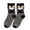 Black, variant on 6 Pairs Women's Warm Cotton Socks Thin Stripe Owl Print 3D Ears Mouth Socks Cute Style