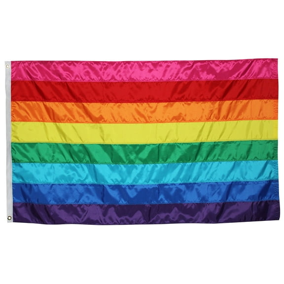In the Breeze 3696 — Historic Pride Flag - Rainbow Grommet Flag with Sewn Stripes - 3 x 5 Feet