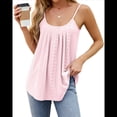 thumbnail image 3 of Camisetas Sin Mangas para Mujer, Top de Verano con Tirantes Finos, Camisa Holgada para Vacaciones en la Playa, Informal, 2025 Rosa L, 3 of 9