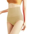 thumbnail image 1 of Gibobby Cintura alta levantamiento abdominal glúteos bragas cuerpo Pantalones talle para mujer (Beige, XL), 1 of 4