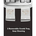 thumbnail image 6 of 4-Slice Stainless Steel Retro Toaster with Wide Slots, 6  Levels, Defrost & Bagel Modes, White, 6 of 7