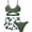 AG, variant on Xudanell Girls Swimsuit 3 Piece Bathing Suit Criss Cross Bikini Set Girls' Swimwear with Shorts 7-16T (Dark Green, 14 Years)