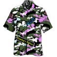 thumbnail image 3 of Nuevas camisas de hombre con estampado 3D de camuflaje, camisetas casuales de manga corta con cuello vuelto para parejas, camisas militares tácticas de un solo pecho, 3 of 5
