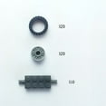 thumbnail image 3 of Rueda de neumático de 24 Mm X 7 Mm y ejes largos, 50 piezas, piezas de chasis de construcción de ladrillos, juego de ruedas educativas de juguete, 3 of 3