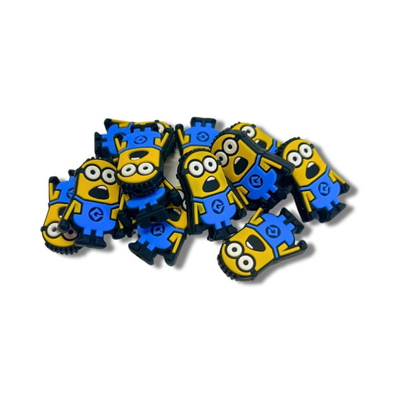 Yellow Movie Me Character Kids Silicone Focal Bead 12pk Kit Bulk for Freshie Hangers Pens Despicable Organizer Supplies Wristlet Keychain Beadable Pens