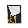 thumbnail image 2 of Thank You Soft Flannel Fleece Throw Blanket, Thankful Phrase Thank You Lettering with Exclamation Point, Cozy Plush for Indoor and Outdoor Use, 50" x 70", Pine Green Yellow, by Ambesonne, 2 of 5