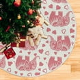 thumbnail image 5 of FMSHPON Valentine's Day Cute Tropical Tribal Elephants Love Heart (4) Xmas Christmas Tree Skirt Stand Mat for Holiday Party Decoration Indoor Outdoor 48 inches, 5 of 6