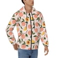 thumbnail image 4 of Zip Up Hoodies for Men - Peach With Leaves1 Long Sleeve Comfrt Men'S Fashion Hoodies & Sweatshirts, Jackets for Men Hoodies Pullover Clothing Clothes with Pouch, 4 of 5