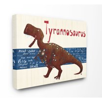The Kids Room by Stupell Tyrannosaurus Dinosaur Canvas Wall Art by Bealook Kids