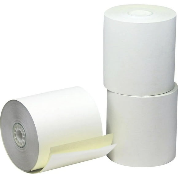 Rouleau de Papier 2 Plis Sans Carbone 3 Pouces x 100 Pieds 50 Unités/paquet