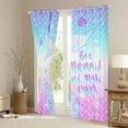 thumbnail image 3 of Castle Fairy Girls Ocean Mermaid Curtains Pack of 2 (42x84 Each),Marine Dreamy Princess Curtains Blackout,Bling Gradient Glitter Bedroom Curtains,Lightweight Room Decor, 3 of 6
