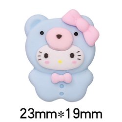 Recién llegado, helloed a Sanrio My Melody, colgantes de zapatos de cocodrilo de resina grandes con dibujos animados para niños, adornos para zapatos, parte trasera plana