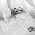 thumbnail image 1 of Abstract Marble Stone White Bathroom Rug Set of 3, 3 Pcs Bath Mats Set for Bathroom, Non-Slip Washable Cover Floor Rug Decorations for Kitchen Bathroom, 1 of 4
