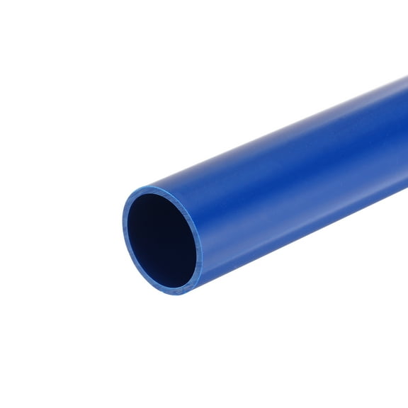 Uxcell Clear Rigid Pipe 28mm ID 32mm OD 12" High Impact for Water Pipe, Aquarium, Fish Tank, Blue