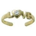 thumbnail image 1 of 14K Solid Gold "Love" Toe Ring, 1 of 2