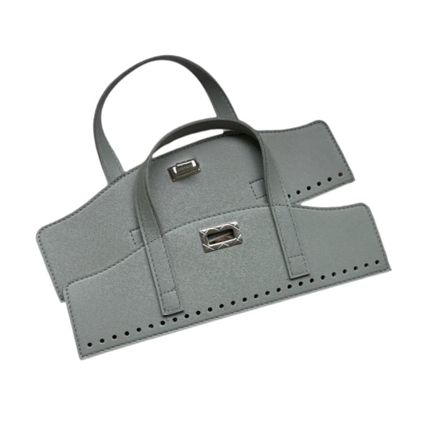 Kit de 2 piezas para bolso de ganchillo DIY con candado, regalos multifuncionales y asas para bolsos. Verde grisáceo