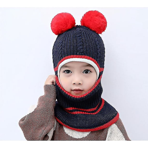 Gorro de invierno para niños, gorro de pasamontañas para la cara, bufanda cálida para niños y niñas, gorro de esquí para montar a caballo