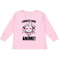 thumbnail image 3 of Inktastic I Really Love Anime with Cute Anime Cat and Hearts Boys or Girls Long Sleeve Toddler T-Shirt, 3 of 5