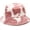 Cow Print Pink, variant on Winter Fluffy Fuzzy Bucket Hat Plush Furry Faux Fur Fisherman Hats Warm Hat for Women
