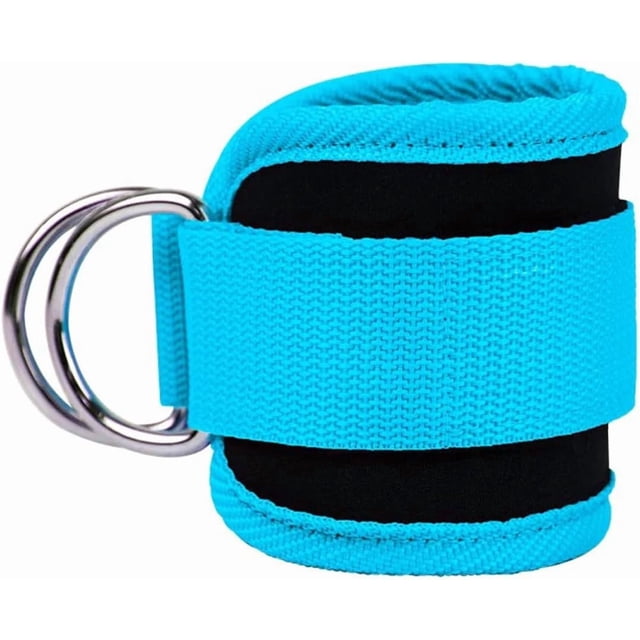 Sangle de Cheville Bande de Résistance de Cheville Manchette Sangle Rembourrée Sangle Réglable Entraînement Physique Fessier Rebond Anneau en D pour Machine à Câbles Gym Pied Jambe Entraînement Attelle Soutien 1 Paquet