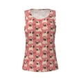 thumbnail image 4 of Xecao Cute French Bulldog print women's scoop neck, loose-fit workout tank tops for the gym., 4 of 9