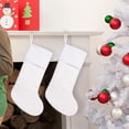 thumbnail image 6 of BSJJY Large Plush Solid Color Christmas Stockings,19.7In Mantel Candy Stocking,Christmas Tree Ornaments Gift Bag,White,1PCS, 6 of 6