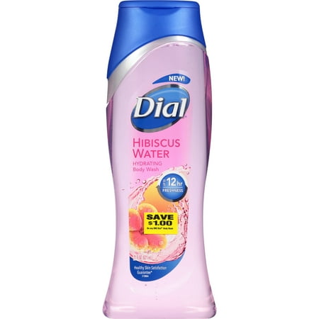 (2 pack) Dial Body Wash, Hibiscus Water with Up to 12 Hours of Freshness, 21 Fluid