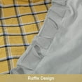 thumbnail image 4 of Washed Cotton Queen (90" x 90") Ruffled Duvet Cover Set 3 Pieces (1 Duvet Cover + 2 Pillow Shams) Ultra Soft and Breathable Comforter Cover Set with Zipper Closure Mustard Yellow Plaid, 4 of 7