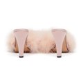 thumbnail image 3 of XYD Women Chic Faux Fur Backless Slides Mules Square Open Toe Sandals Chunky High Heel Slip On Pumps Dressy Shoes Size 13 Pink, 3 of 4