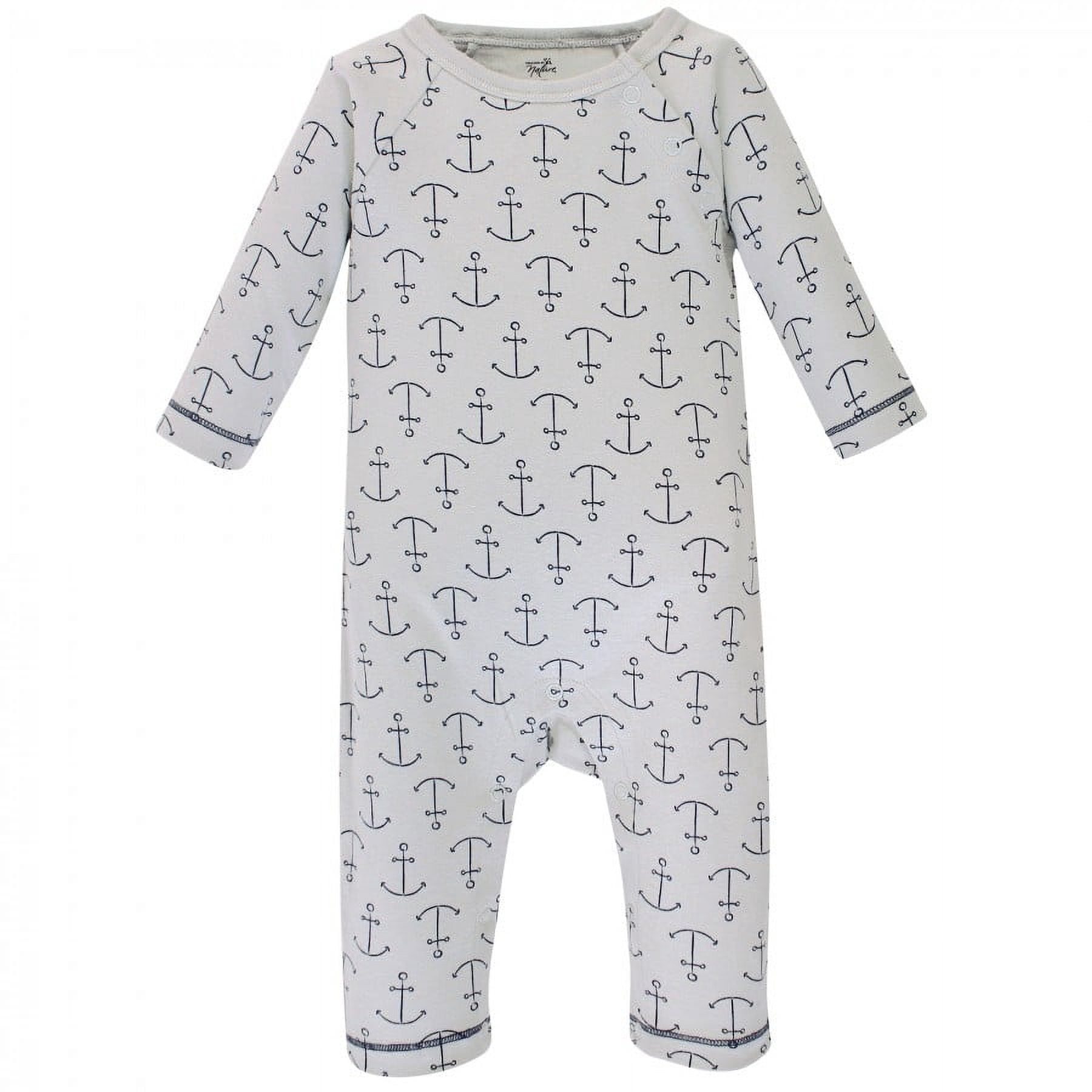 Touched by Nature Baby Organic Cotton Coveralls 3pk, Blue Whale, 9-12 Months