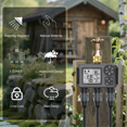 thumbnail image 3 of 3-Outlet Automatic Water Timer Garden Irrigation Watering System Digital Garden Sprinkler Programmer Tools, 3 of 7