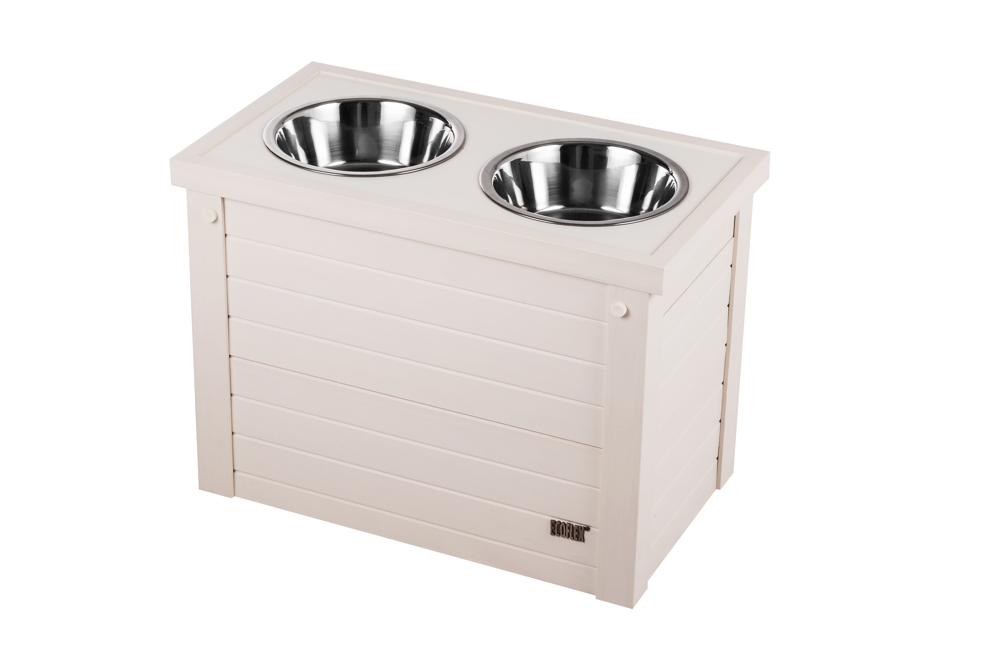 ecoFLEX Raised Dog Bowl Storage Diner, Russet