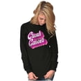 thumbnail image 3 of Breast Cancer Awareness Crush Cancer Women Plus Size Long Sleeve Graphic Tee Brisco Brands 2X, 3 of 5