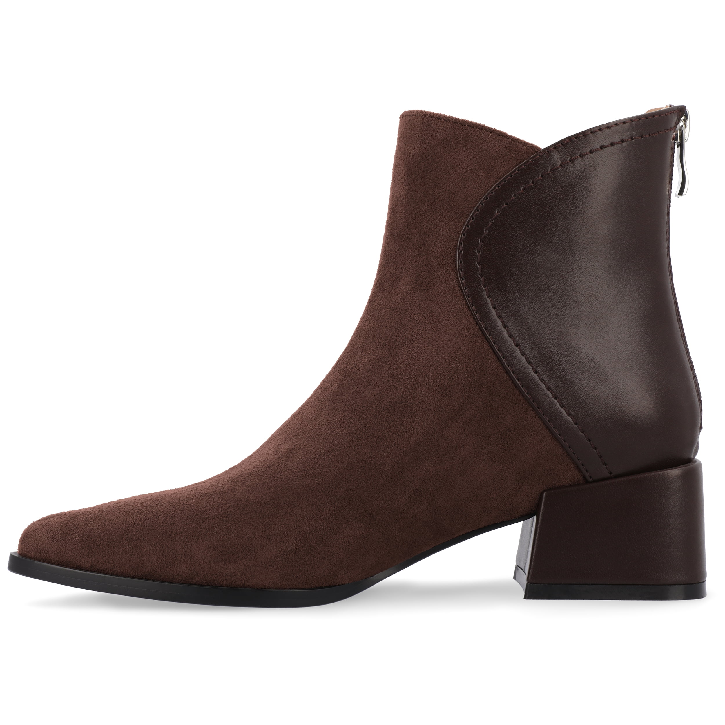 Journee Womens Consuello Two Tone Pointed Toe Booties, Widths Available