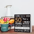 thumbnail image 5 of Zomyto 7"x7" You Have Been Loved for 50 Years Wooden Block Sign,50th Birthday Decorative Wood Box Sign Desk Décor,50th Birthday Gifts,Great 50th Anniversary or 50th Birthday Party Decoration, 5 of 5