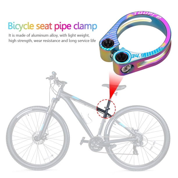 Abrazadera para sillín de bicicleta abrazaderas para tijas de sillín bicicleta hueca (349 mm) multicolor